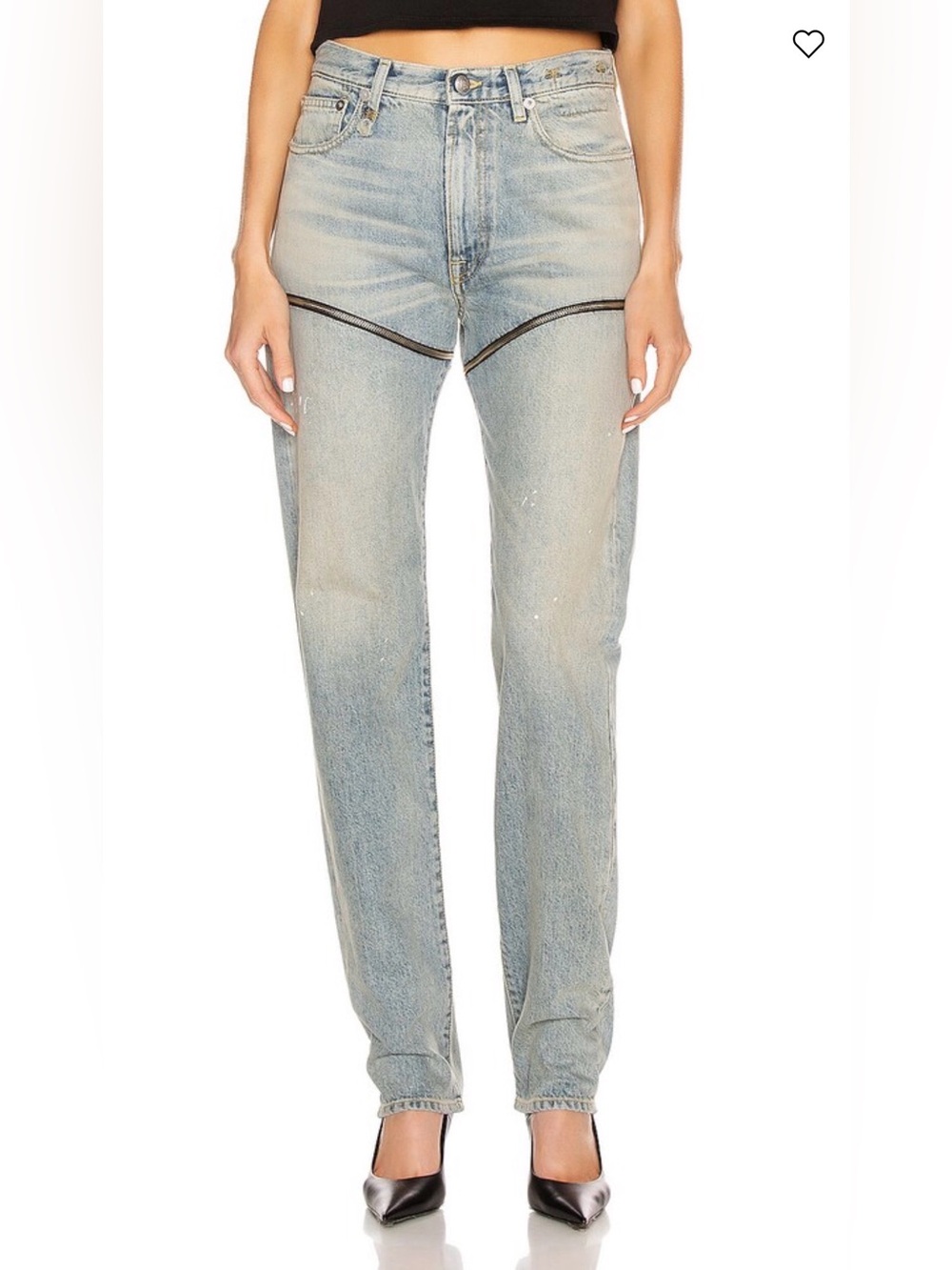 R13 NWT Zip Off Axl Slim Jeans - size 25
